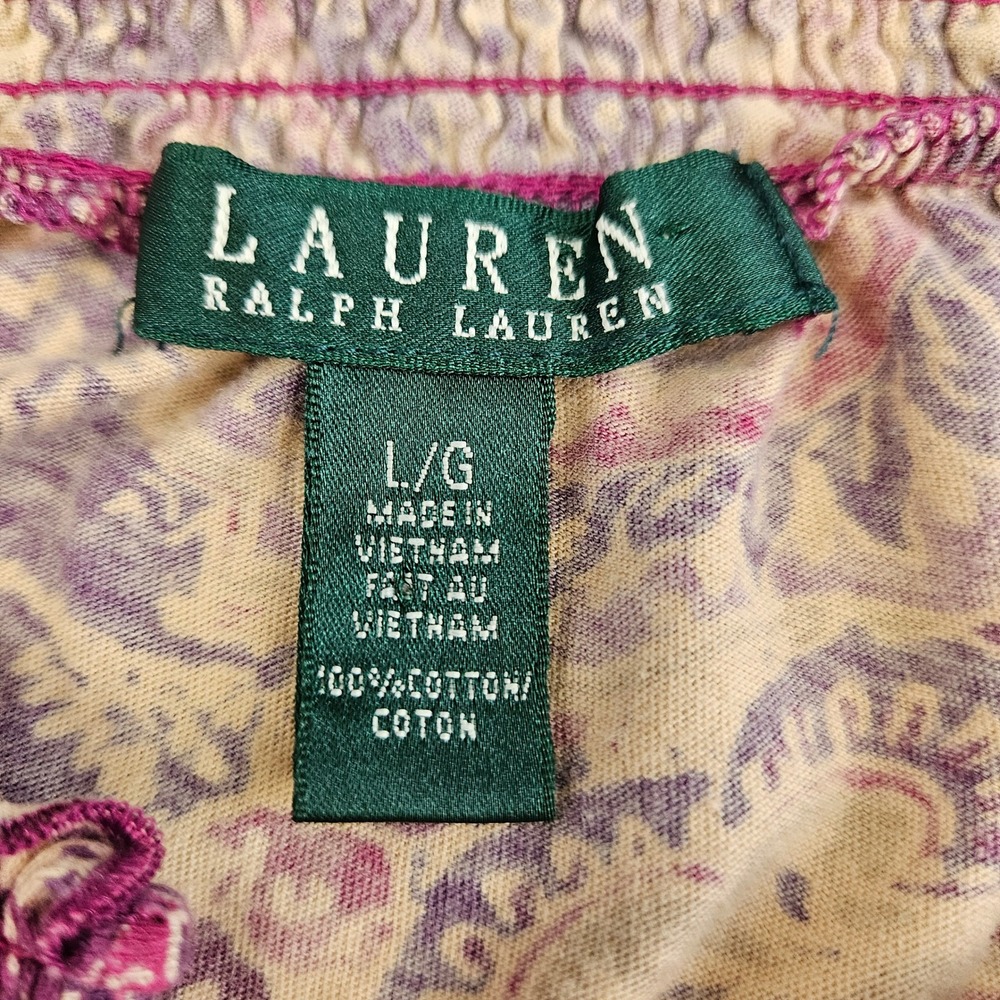 LAUREN RALPH LAUREN | Women Ruffle Blouse L Paisley Girly Feminine Boho Chic - Picture 4 of 16